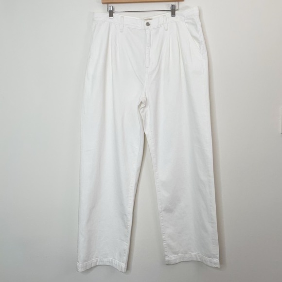 NWT Madewell The Harlow Wide Leg Jean in Tile White Size 32 - Picture 4 of 13